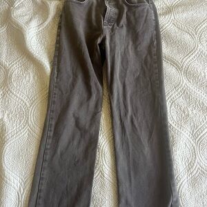 Topshop Gray Straight Leg Jeans